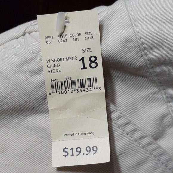 eddie bauer chino shorts 18 new nwt xl beige stone off white gorpcore hiking - Picture 4 of 5